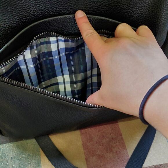 Steve Madden Faux Leather Black Backpack - Picture 3 of 7